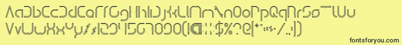 Шрифт DismechaHollow – чёрные шрифты на жёлтом фоне