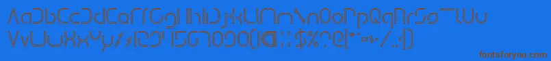 DismechaHollow Font – Brown Fonts on Blue Background