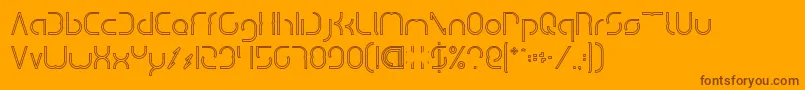 DismechaHollow Font – Brown Fonts on Orange Background