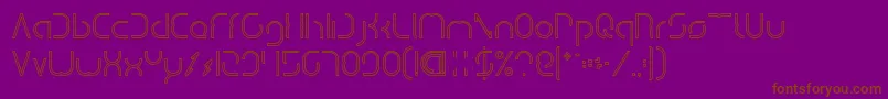 DismechaHollow-Schriftart – Braune Schriften auf violettem Hintergrund