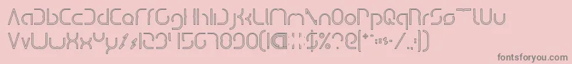 Шрифт DismechaHollow – серые шрифты на розовом фоне