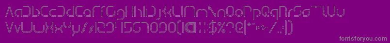 DismechaHollow Font – Gray Fonts on Purple Background