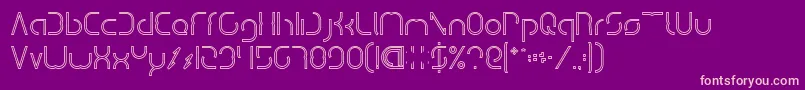 DismechaHollow Font – Pink Fonts on Purple Background