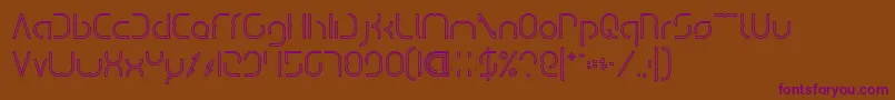 DismechaHollow Font – Purple Fonts on Brown Background