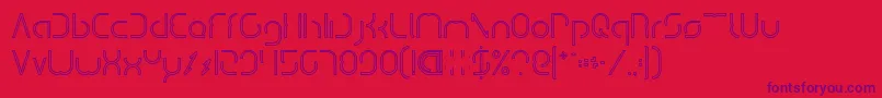 Шрифт DismechaHollow – фиолетовые шрифты на красном фоне