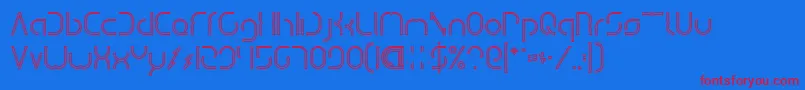 DismechaHollow-fontti – punaiset fontit sinisellä taustalla