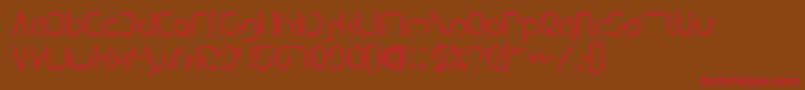 DismechaHollow Font – Red Fonts on Brown Background