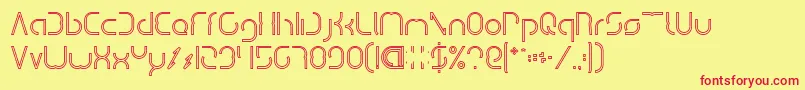 fuente DismechaHollow – Fuentes Rojas Sobre Fondo Amarillo
