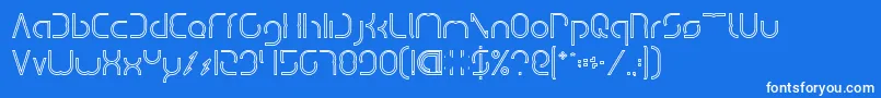 Шрифт DismechaHollow – белые шрифты на синем фоне