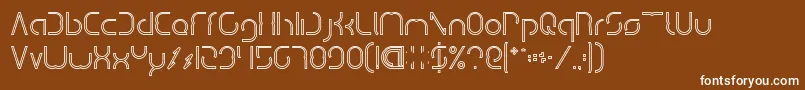 DismechaHollow Font – White Fonts on Brown Background