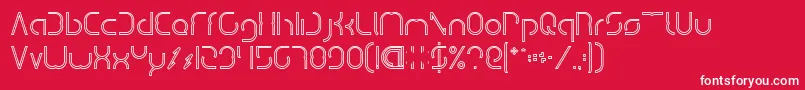 フォントDismechaHollow – 赤い背景に白い文字