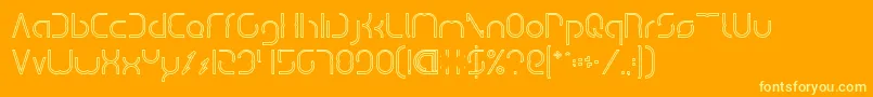 フォントDismechaHollow – オレンジの背景に黄色の文字