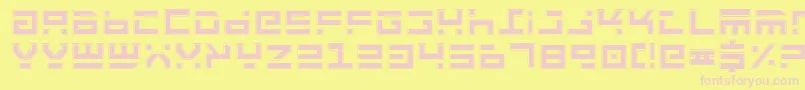 RocketTypePro Font – Pink Fonts on Yellow Background