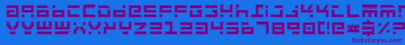 fuente RocketTypePro – Fuentes Moradas Sobre Fondo Azul