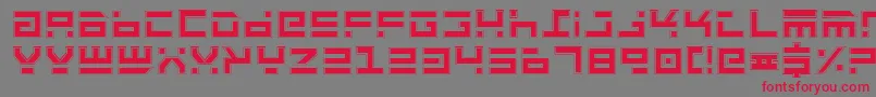 RocketTypePro Font – Red Fonts on Gray Background