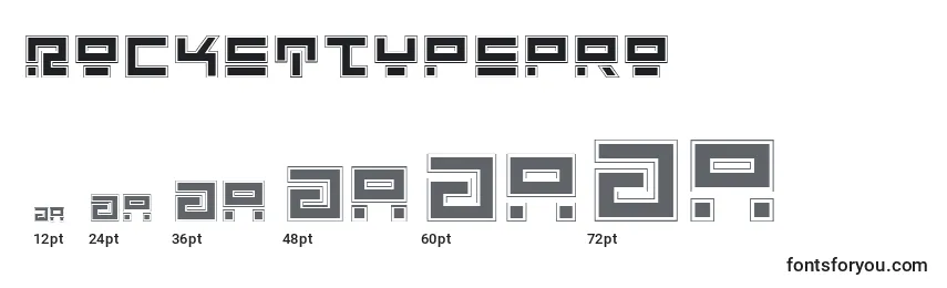 Размеры шрифта RocketTypePro