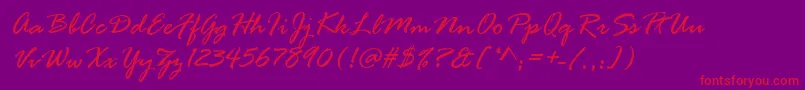 RageItalic Font – Red Fonts on Purple Background