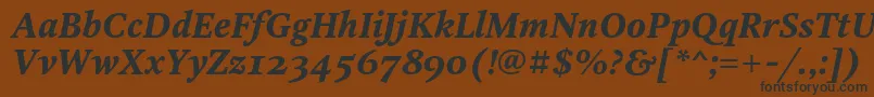 OctavaoscBolditalic Font – Black Fonts on Brown Background