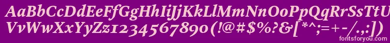 OctavaoscBolditalic Font – Pink Fonts on Purple Background