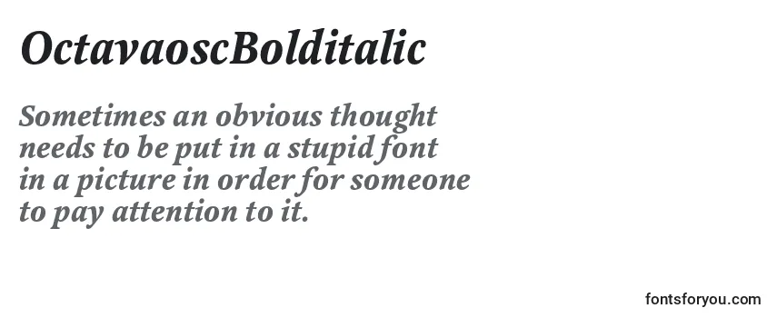 Review of the OctavaoscBolditalic Font
