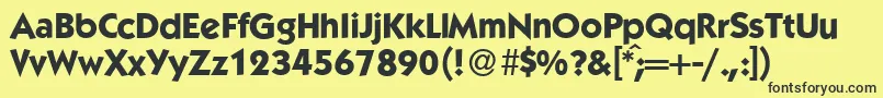 K792GeometricalBold Font – Black Fonts on Yellow Background