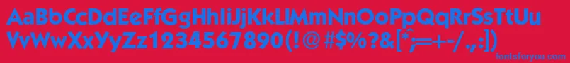 K792GeometricalBold Font – Blue Fonts on Red Background
