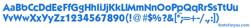 K792GeometricalBold Font – Blue Fonts on White Background