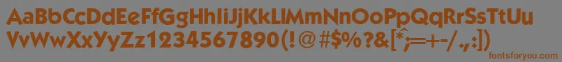 K792GeometricalBold Font – Brown Fonts on Gray Background