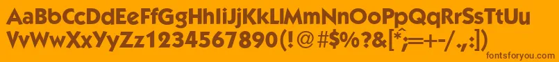 K792GeometricalBold Font – Brown Fonts on Orange Background