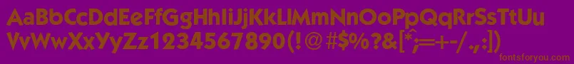 K792GeometricalBold Font – Brown Fonts on Purple Background