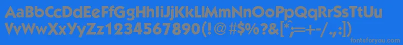 K792GeometricalBold-Schriftart – Graue Schriften auf blauem Hintergrund