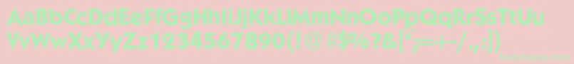 フォントK792GeometricalBold – ピンクの背景に緑の文字