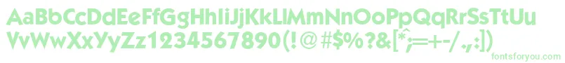 K792GeometricalBold Font – Green Fonts on White Background