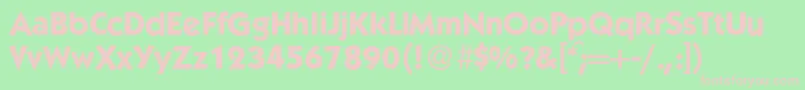 K792GeometricalBold Font – Pink Fonts on Green Background
