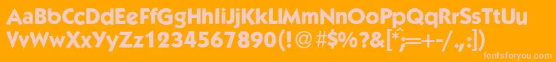 K792GeometricalBold Font – Pink Fonts on Orange Background