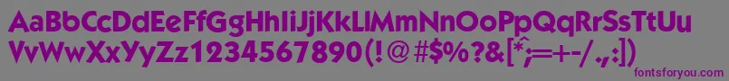 K792GeometricalBold Font – Purple Fonts on Gray Background