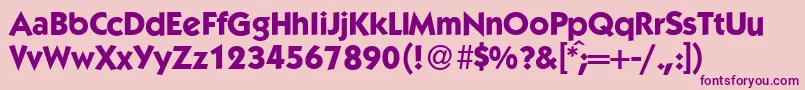 K792GeometricalBold Font – Purple Fonts on Pink Background