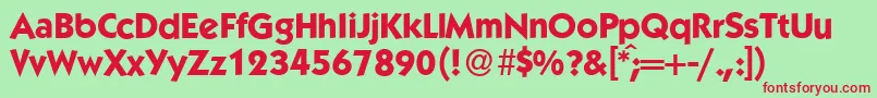 K792GeometricalBold Font – Red Fonts on Green Background