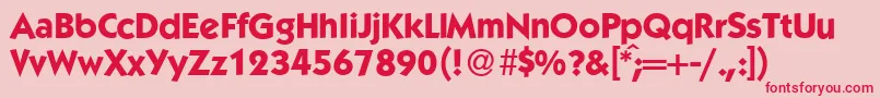 K792GeometricalBold Font – Red Fonts on Pink Background