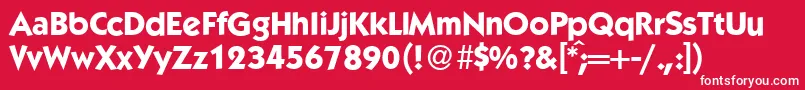 K792GeometricalBold Font – White Fonts on Red Background