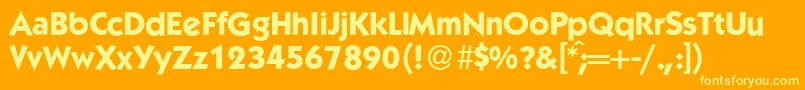 K792GeometricalBold Font – Yellow Fonts on Orange Background