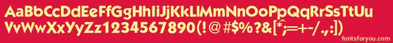 More about K792GeometricalBold Font K792GeometricalBold Font – Yellow Fonts on Red Background