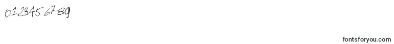 フォントMyschoolhandwriting – 数字と数値のためのフォント