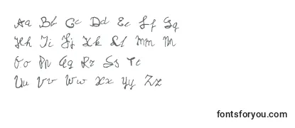 Überblick über die Schriftart Myschoolhandwriting