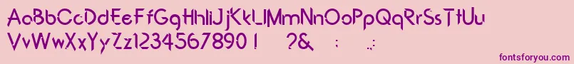 Cyberfunk-Schriftart – Violette Schriften auf rosa Hintergrund