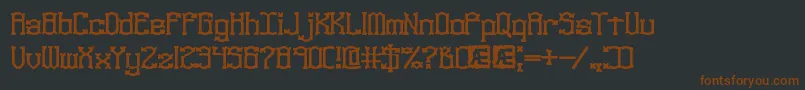 NaughtsBrk Font – Brown Fonts on Black Background