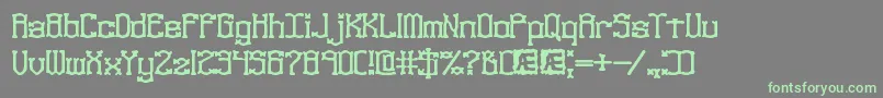 Saiba mais sobre a fonte NaughtsBrk Fonte NaughtsBrk – fontes verdes em um fundo cinza