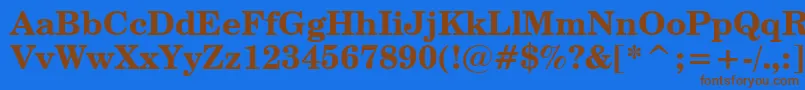 CenturySchoolbookBoldWin95bt Font – Brown Fonts on Blue Background