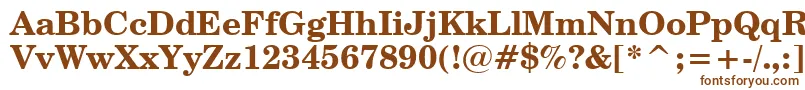 CenturySchoolbookBoldWin95bt-fontti – ruskeat fontit valkoisella taustalla
