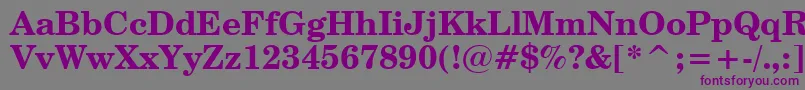 フォントCenturySchoolbookBoldWin95bt – 紫色のフォント、灰色の背景